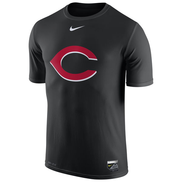 MLB Men Cincinnati Reds Nike Authentic Collection Legend Logo 1.5 Performance TShirt  Black